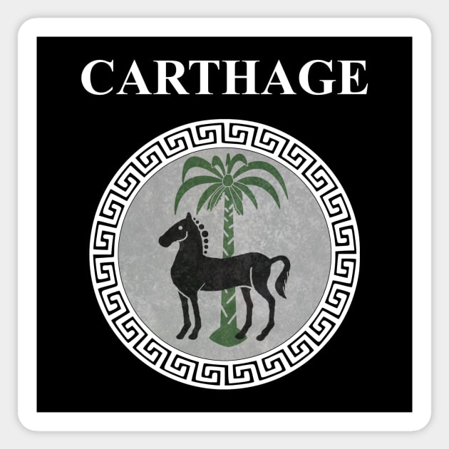 Carthage Ancient Symbol of Qart-Hadasht Sticker by AgemaApparel